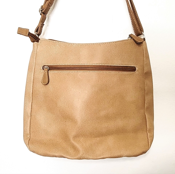 Multisac Tan Camel Colored Shoulder Bag NEW Adjustable Straps Textured 12x11 - Picture 6 of 14
